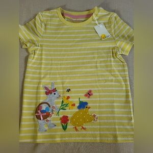 Mini Boden Front/Back Applique Easter T-Shirt Size 8/9 NWT In Bag